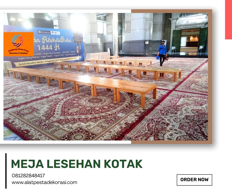 Rental Meja Lesehan Kotak Event Bank Indonesia